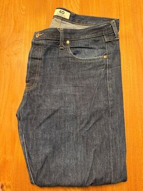 Men's Tellason Stock Made San Francisco USA Indigo Straight-Leg Fit -  40 / 32